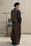 Aviva Jifei Xue cocoon wide-leg pants SS23-CWLP2-ACP bronze color